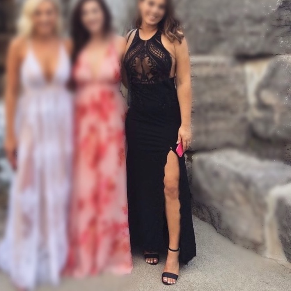 Black mendocino formal dress